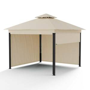 Blumfeldt Grandezza Cortina kerti pavilon 3x3 m, időjárásálló, porfestett, oldalsó redőnyök kép