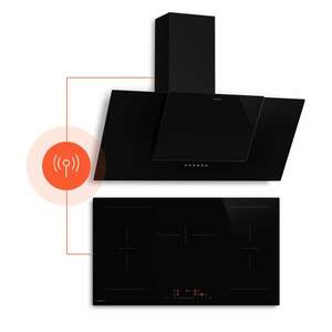 Klarstein HaloSync indukciós főzőlap páraelszívóval | 5 főzőzóna | 11400 W | 632 m³/h | 90 cm kép