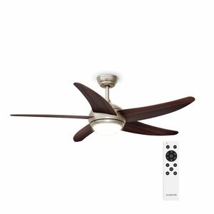 Klarstein Bolero mennyezeti ventilátor világítással | 132 cm | 35 W | Csendes működés | Fa kép