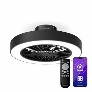 Klarstein ZenBreeze intelligens mennyezeti ventilátor világítással | 48 cm | 16 W | Csendes | LED | Akril kép