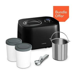 Klarstein FrostFusion fagylaltkészítő, slushie- és joghurtkészítő kompresszorral tartozékokkal | 1 l | 100 W kép