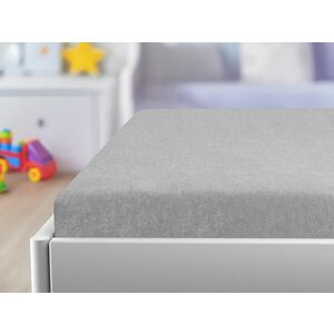 Gyerek frottír lepedő 60x120 cm világosszürke kép