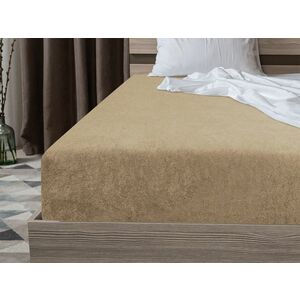 Frottír EXCLUSIVE bézs lepedő 200x220 cm kép