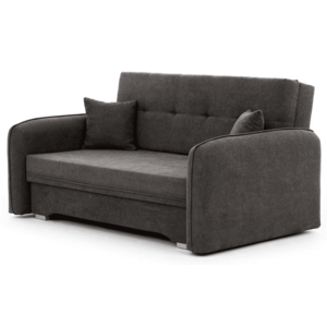Kinyitható 2 személyes kanapé LAINE, sötétszürke kép