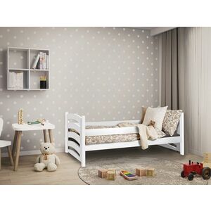 Gyerekágy MELA 80 x 160 cm, fehér Matrac: EASYSOFT 10 cm matraccal, Ágyrács: Ágyrács nélkül kép