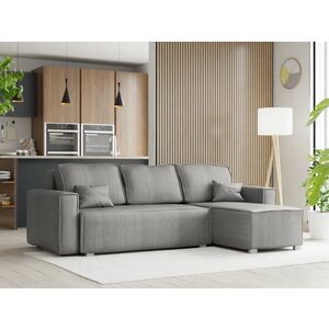 Világosszürke sarokkanapé SMART COSARO, kétoldalas + 2 párna AJÁNDÉK kép