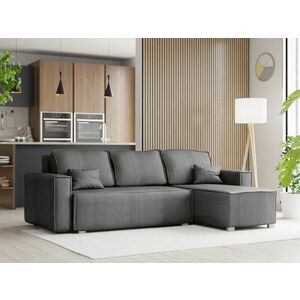 Szürke sarokkanapé SMART COSARO, kétoldalas + 2 párna AJÁNDÉK kép