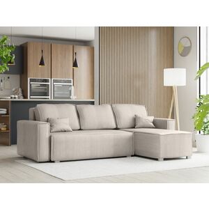 Világosbézs sarokkanapé SMART COSARO, kétoldalas + 2 párna AJÁNDÉK kép