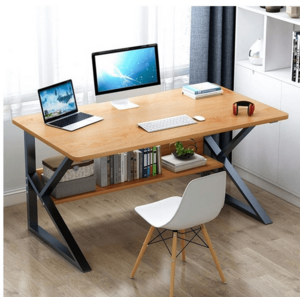 Íróasztal polccal, tölgy dekorációval SHAPE 80x40 cm kép