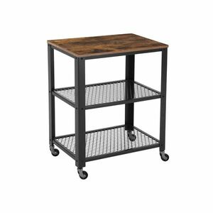 Gurulós sarokasztal TAYLOR 60x40 cm, rusztikus barna kép