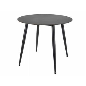 Kerek étkezőasztal RION 90 cm kerámia asztallappal, fekete márvány kép