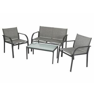 Kerti LOUNGE szett székekkel, paddal és asztallal, szürke kép