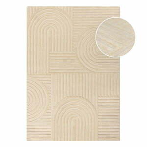 Bézs kézi szövésű gyapjú szőnyeg 240x340 cm Zen Garden – Flair Rugs kép