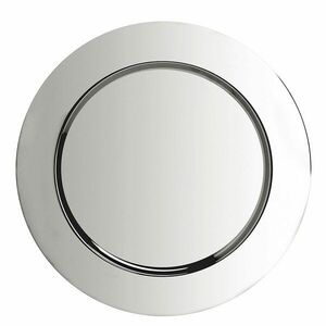 PIATTO rozsdamentes acél dekor tál, ezüst 35cm kép