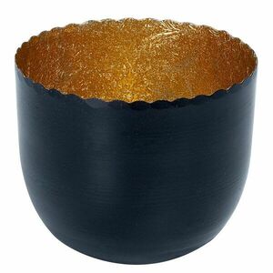 DELIGHT mécsestartó fekete/arany, Ø 7 cm kép