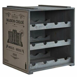 VINOTHEK boros polc, szürkésbarna 36x32x39cm kép