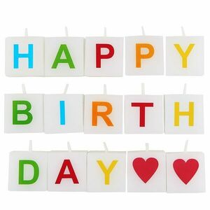 LOVE LETTERS Happy Birthday gyertya 15 db kép