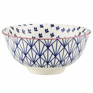 ORNAMENTS tálka 240 ml, sötétkék-fehér kép