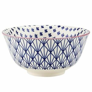 ORNAMENTS tálka 520 ml, sötétkék-fehér kép