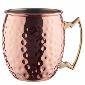 MOSCOW MULE koktél-bögre kalapált 470ml, rozéarany kép