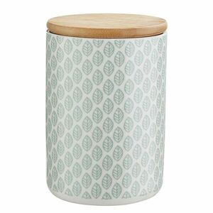 QUEEN IT tárolódoboz bambusz fedéllel 700 ml, levelek kép