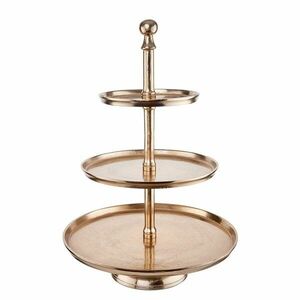 BANQUET 3 emeletes tálaló, arany 70cm kép