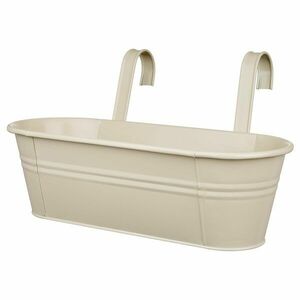 ZINC felakasztható virágláda három virág részére 50cm, bézs kép