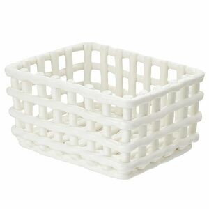 CRAFT kerámia kosár, krémszín 20x16cm kép