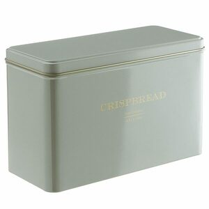 TIN TIN fém kétszersült tartó doboz, világosszürke 21 x 9 cm kép