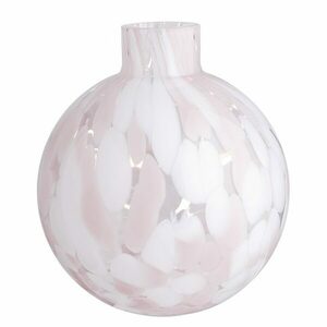 CONFETTI mini gömb üveg váza, rózsaszín Ø 10cm kép