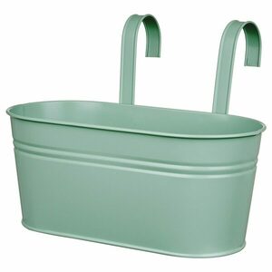 ZINC akasztható virágláda két virág részére 33 cm, jadezöld kép
