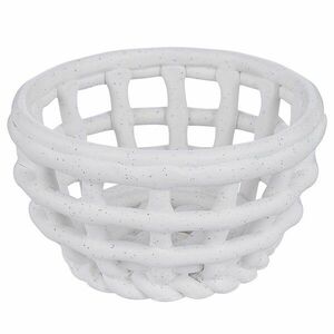 CRAFT mini kerámia kosár, fehér Ø12cm kép