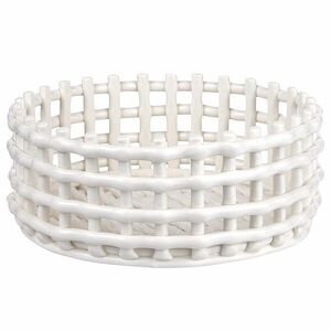 CRAFT kerámia kosár, fehér Ø21cm kép