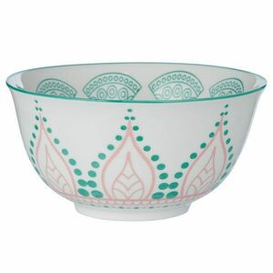 ORNAMENTS tálka 520 ml, zöld-rózsaszín kép