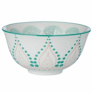 ORNAMENTS tálka 240 ml, zöld-rózsaszín kép