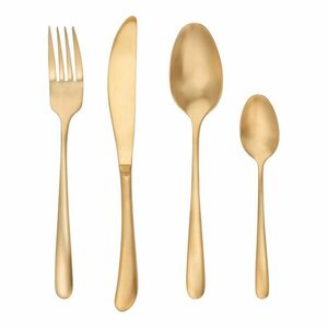 KINGS evőeszköz szett, matt arany 4 db kép