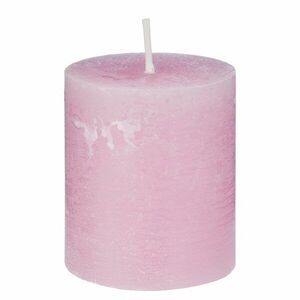 RUSTIC gyertya 8cm , rózsaszín kép