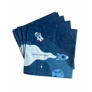 APRÈS papírszalvéta, űrhajós Happy Birthday kép