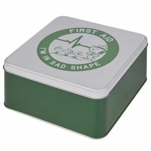 PEANUTS fém elsősegély doboz, zöld kép