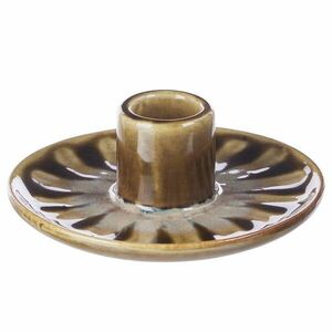 SEVENTIES porcelán gyertyartartó, oliva kép