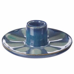 SEVENTIES porcelán gyertyartartó, kék kép