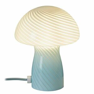 FUNGI TOWN mini üveg asztali lámpa, világoskék kép
