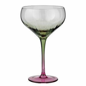 DIVINE koktél pohár 380ml, zöld/pink kép