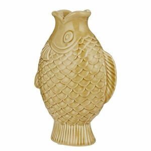 WABI SABI kerámia hal váza sárga 24cm kép