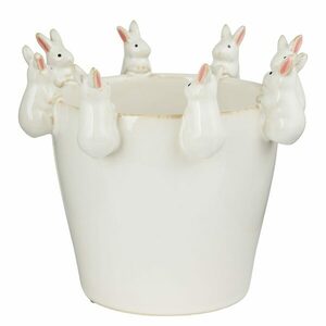 CIRCLE OF FRIENDS kerámia kaspó Ø 19 cm , nyuszik kép