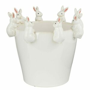 CIRCLE OF FRIENDS kerámia kaspó Ø 22 cm , nyuszik kép