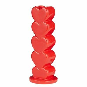 HEARTS gyertyatartó 19 cm piros kép
