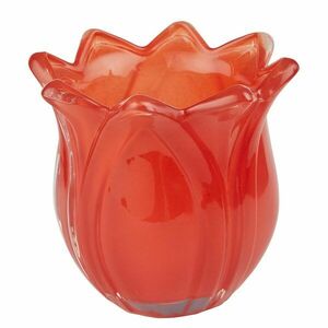 TULIP üveg mécsestartó , piros kép