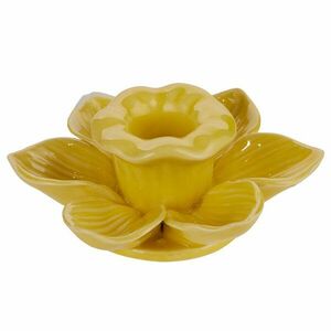 BLOSSOM kerámia gyertyartó 10 cm , sárga kép