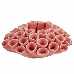 CORAL kerámia gyertyarartó 6 cm , korall kép